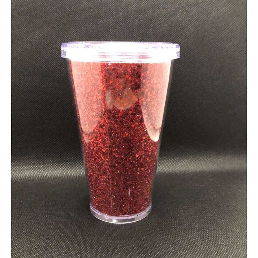 Starbucks 2018 Holiday Red Glitter Cup Tumbler 16oz - Picture 3 of 4